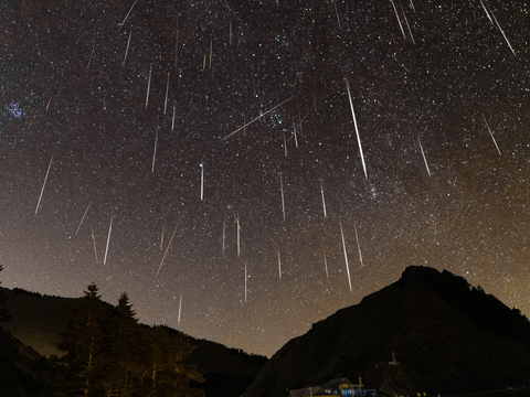 雙子座流星雨(圖片來源：臺北市立天文科學教育館)
