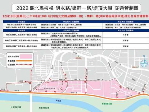 TCPD Announces Traffic Control Details for 2022 Taipei Marathon
