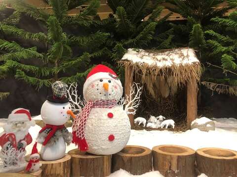 杉林雪夜場景(圖片來源：臺北市立天文科學教育館)