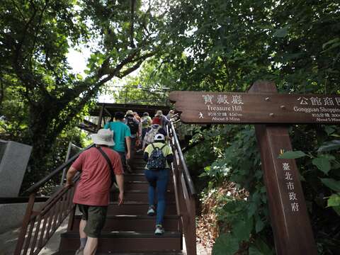小觀音山木棧道串聯整體步道系統，打造地方一日生活圈(圖片來源：臺北市政府工務局公園路燈工程管理處)