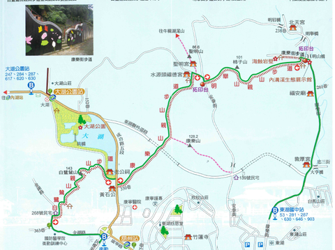內溝溪導覽圖(圖片來源：臺北市政府工務局大地工程處)