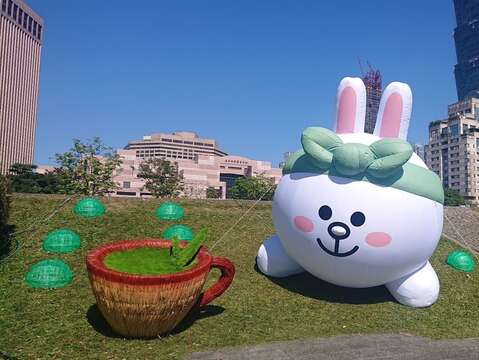 飄著專屬臺北茶香的「兔兔茶園」(圖片來源：臺北市政府產業發展局)