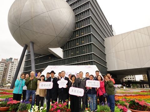 城市花毯展出至3/27,邀請國內外旅客一起「花現台北」!(圖片來源:臺北市政府觀光傳播局)