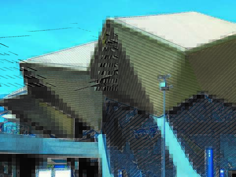The eye-catching Concert Hall is designed as an angular-shaped shell and can accommodate 5,000 audiences.