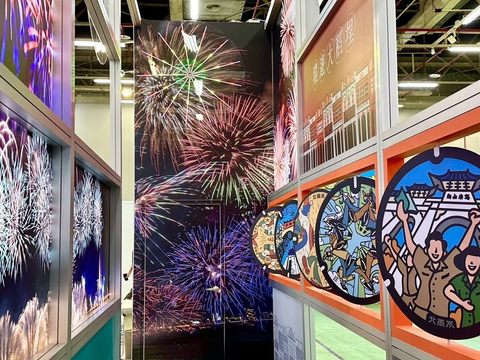 臺北館使用環保材質進行佈展，落實綠色會展(圖片來源：臺北市政府觀光傳播局)