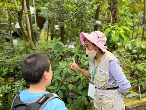 除了環境教育課程，臺北典藏植物園也提供優質的假日解說服務。(圖片來源：臺北市政府工務局公園路燈工程管理處)