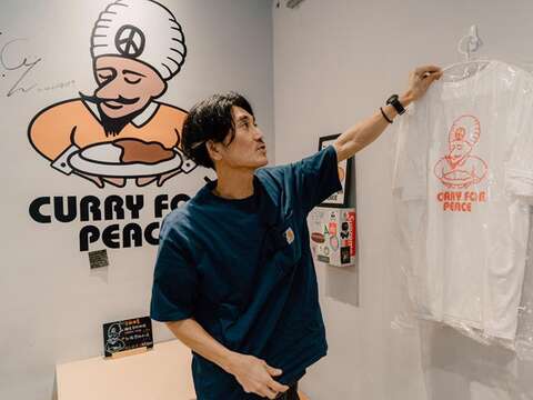 As a streetwear consultant, Higuchi displays some collaborative items inside the store.