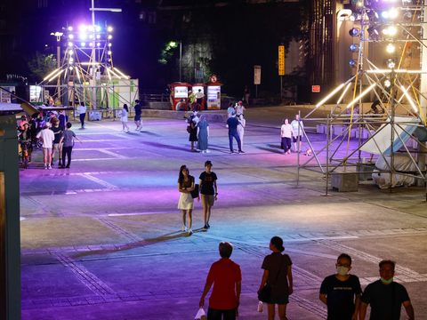 光環境設計色彩斑斕打造城市夜生活。(圖片來源：臺北市政府觀光傳播局)