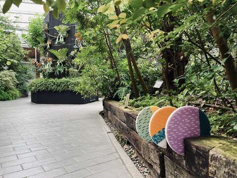 臺北典藏植物園中除了蘊含豐富的植物資源，也可以在園區發現以植物為靈感創作的裝置藝術。(圖片來源：臺北市政府工務局公園路燈工程管理處)