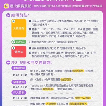 交通資訊懶人包(圖片來源：臺北市政府觀光傳播局)