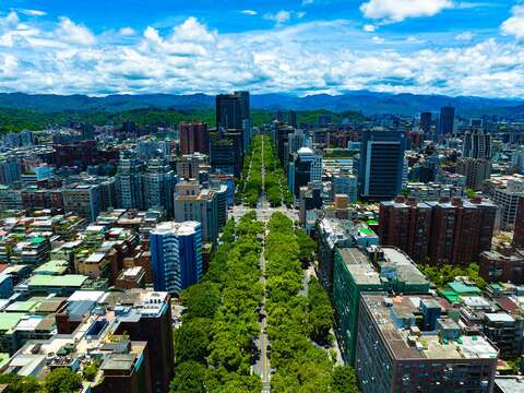 綠帶串聯-敦化南路(圖片來源：臺北市政府工務局公園路燈工程管理處)