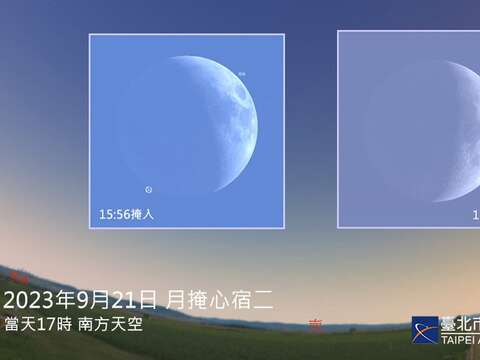 月掩心宿二(圖片來源：臺北市立天文科學教育館)