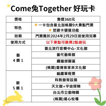 持卡可免費體驗9景點（任選1 1），讓你藝遊未盡(圖片來源：臺北市政府觀光傳播局)