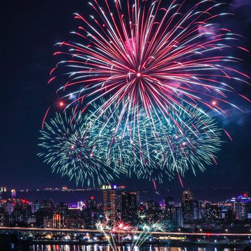 夜間景點主題第一名-大稻埕夏日節煙火（圖片來源：投稿民眾提供）
