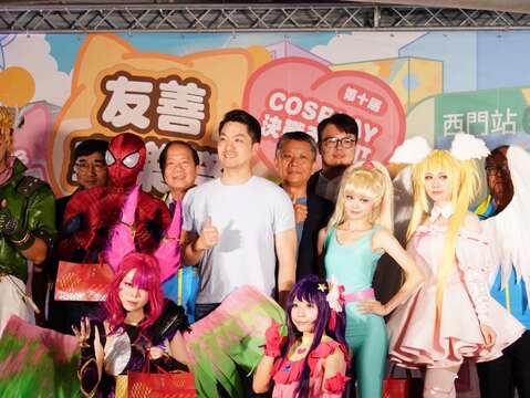 蔣萬安參加第十屆Cosplay決戰西門町(圖片來源：臺北市政府秘書處媒體事務組)