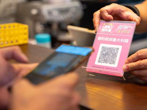 至東區特約店家不限金額消費，即可掃QRcode抽好禮(圖片來源：臺北市商業處)