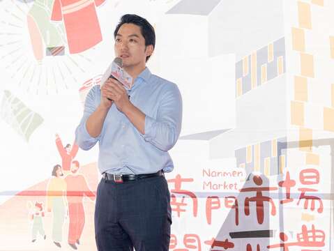 市長蔣萬安表示,南門市場不僅是臺北市的地標,更是觀光旅客來到臺北必逛傳統市場(圖片來源:臺北市市場處)