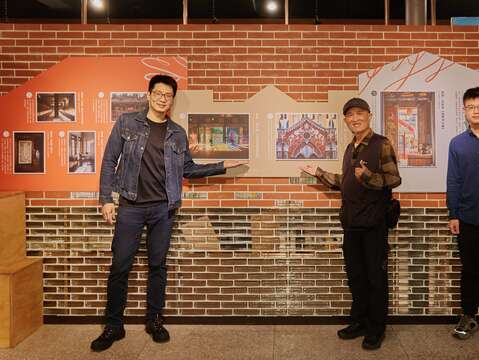2023臺北古蹟日老房子影像徵件前三名得主與得獎作品共同合影(右起首獎得主沈家祥、貳獎得主潘丁榮、參獎得主趙鈞毅)(圖片來源：臺北市政府文化局)