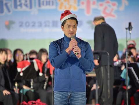 蔣市長致詞祝福市民朋友(圖片來源：臺北自來水事業處)