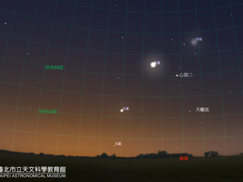 現精彩的天象(圖片來源：臺北市立天文科學教育館)