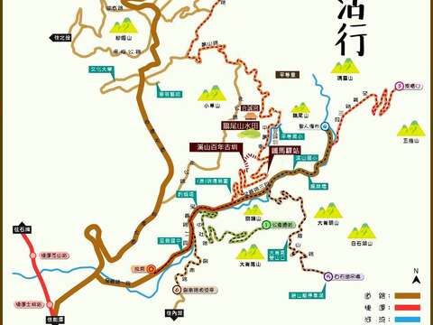 士林地區旅遊導覽路線圖(圖片來源：臺北市政府工務局大地工程處)