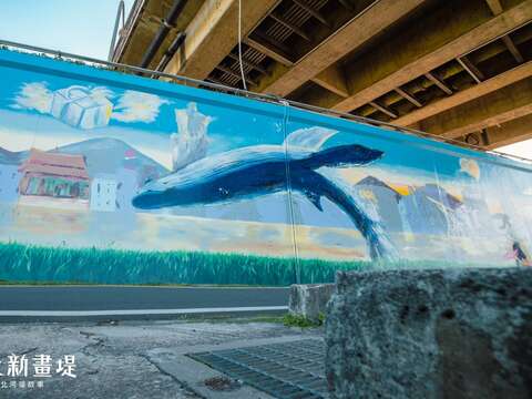 《青春起點》鯨魚代表著愛情的忠誠(圖片來源：臺北市政府工務局水利工程處)