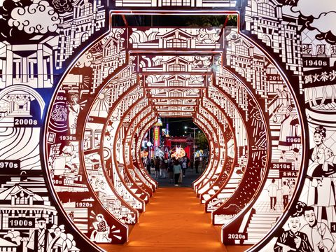 「紅樓紀事」承載著西門町的歷史演變，展現不同時代的民俗風情。(圖片來源：臺北市政府觀光傳播局)