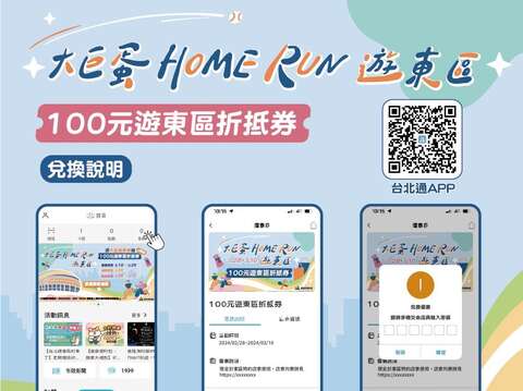 「遊東區折抵券」兌換說明(圖片來源：臺北市商業處)