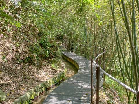 神秘的「半嶺水圳步道」，輕鬆沿著水路悠閒漫步(圖片來源：臺北市政府工務局大地工程處)