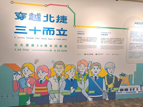 「穿越北捷，三十而立」臺北捷運公司30周年回顧展(圖片來源：臺北大眾捷運股份有限公司)