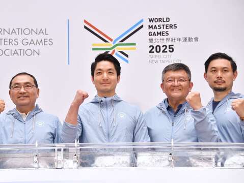 蔣市長出席「世壯運企業參與雙北記者會」(圖片來源:臺北市政府秘書處媒體事務組)