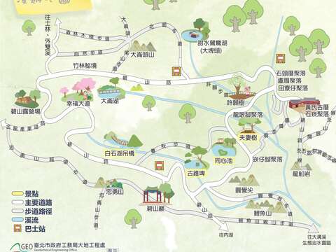 白石湖社區地圖(圖片來源：臺北市政府工務局大地工程處)