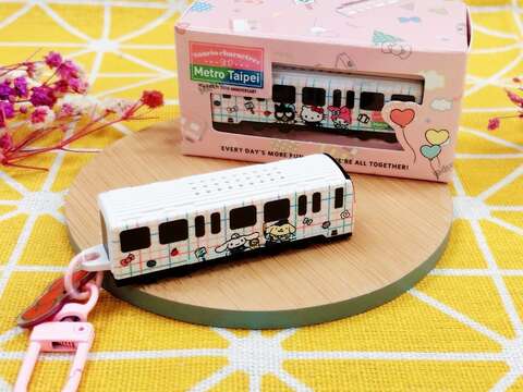 Hello Kitty彩繪列車立體悠遊卡(圖片來源：臺北大眾捷運股份有限公司)