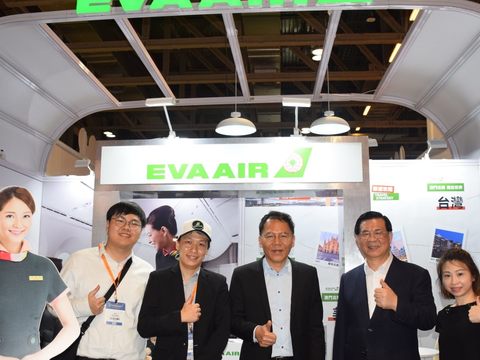 臺北市觀傳局於澳門國際旅展長榮展攤推廣臺北觀光(圖片來源：臺北市政府觀光傳播局)