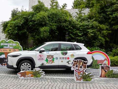 5月18-19日、5月25-26日與石虎「和泰17號」合影打卡，說出石虎特徵即可獲得「虎力」小物！(圖片來源：臺北市立動物園)