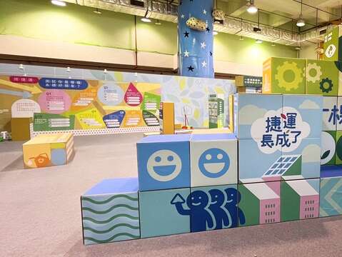 5月24日起至6月16日止，於臺北市兒童新樂園1樓樹蛙廣場後方室內空間舉辦「臺北捷運永續展」(圖片來源：臺北大眾捷運股份有限公司)