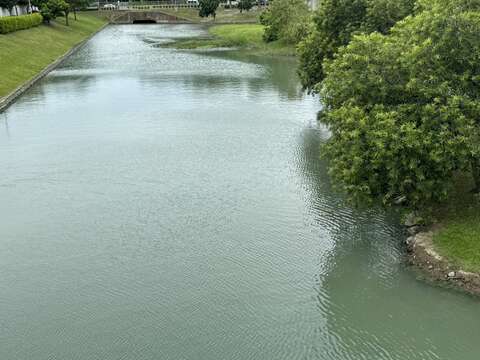波光粼粼寧靜的濕地(圖片來源：臺北市政府工務局公園路燈工程管理處)