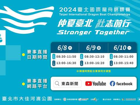 龍舟賽事直播(圖片來源：臺北市政府體育局)
