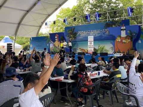 大邱炸啤節民眾對台北觀光興趣濃厚、反應熱烈(圖片來源：臺北市政府觀光傳播局)