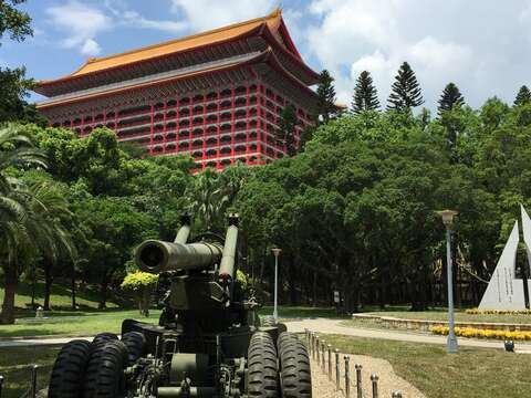 圖6、「M594-155公釐加農砲」是從南投縣集集鎮的兵整中心北運