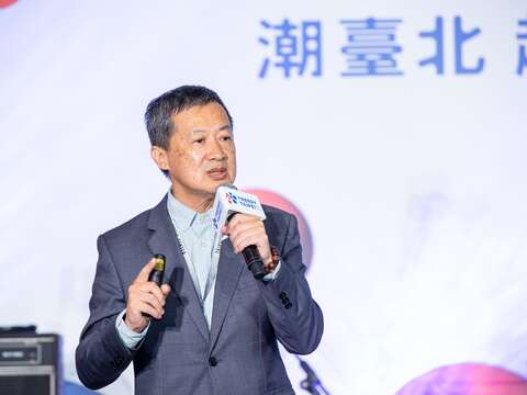 北流執行長梁序倫也特別介紹了由北流籌劃的「JAM JAM ASIA」演唱會以及「TAIPEI MUSIC EXPO」音樂博覽會兩大活動。(圖片來源：臺北市政府文化局)