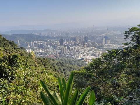 從步道眺望北投地區(圖片來源：臺北市政府工務局大地工程處)