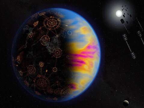系外行星假想圖(圖片來源：臺北市立天文科學教育館)