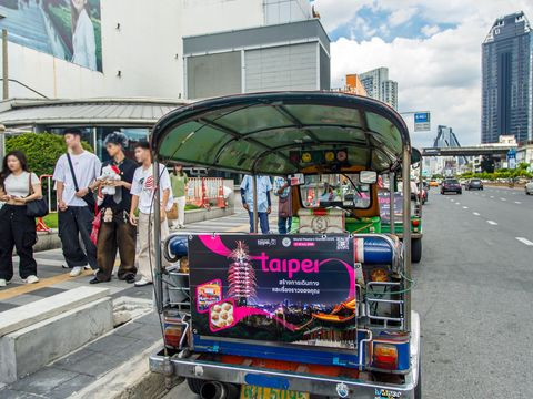 曼谷市區嘟嘟車換上臺北城市新衣。(圖片來源：臺北市政府觀光傳播局)