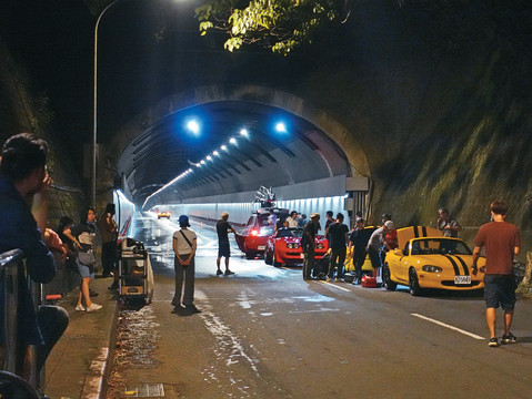 《台北追緝令》(2024)工作照,攝於自強隧道。