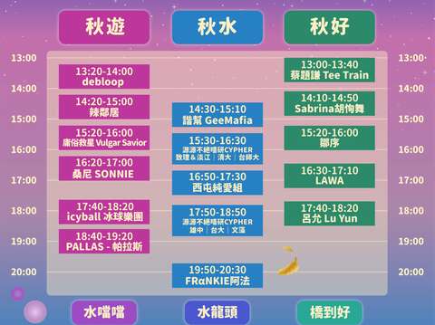 秋 OUT 免費舞台928(圖片來源：臺北市政府工務局水利工程處)
