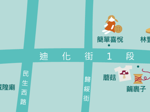 大稻埕地圖（Mika繪）