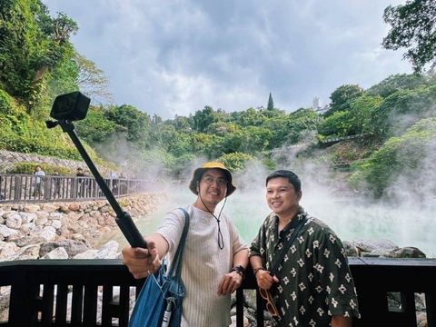 The Poor Traveler於北投地熱谷溫泉享受自然美景(圖片來源：臺北市政府觀光傳播局)