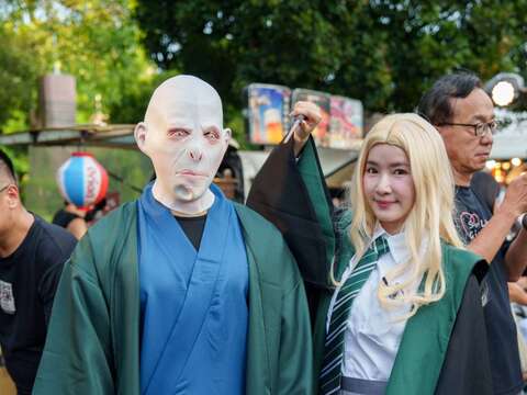 佛地魔聯手史萊哲林學院，為天母增添魔法氛圍！(圖片來源：臺北市商業處)