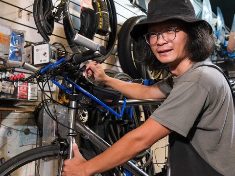 馬修單車提供單車充氣及維修器材借用(圖片來源：臺北市政府觀光傳播局)